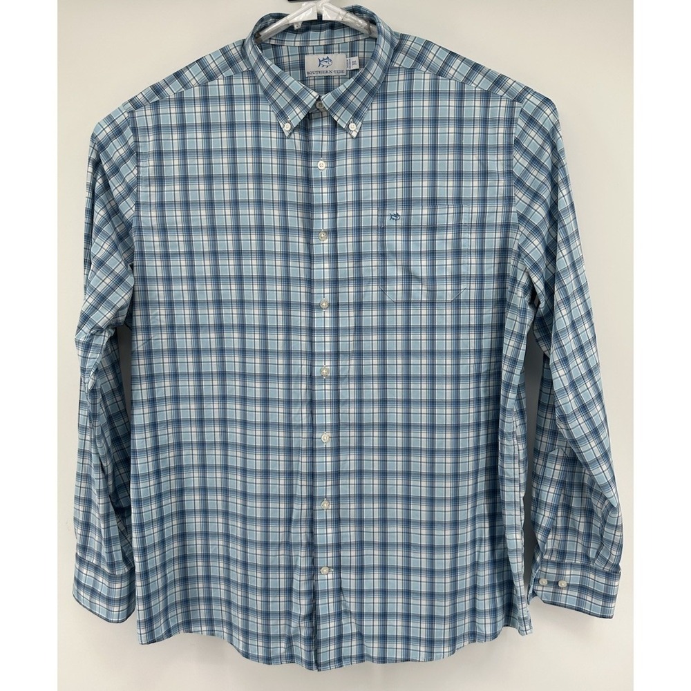 Southern Tide Long Sleeve Button Down Blue Men's Size 2XL